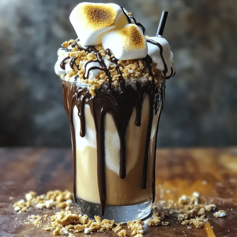 Creating the perfect S'mores Milkshake Delight is an exciting culinary adventure that combines the beloved flavors of chocolate, graham crackers, and marshmallows into a creamy, indulgent treat. Follow these detailed steps to ensure your milkshake turns out deliciously every time.