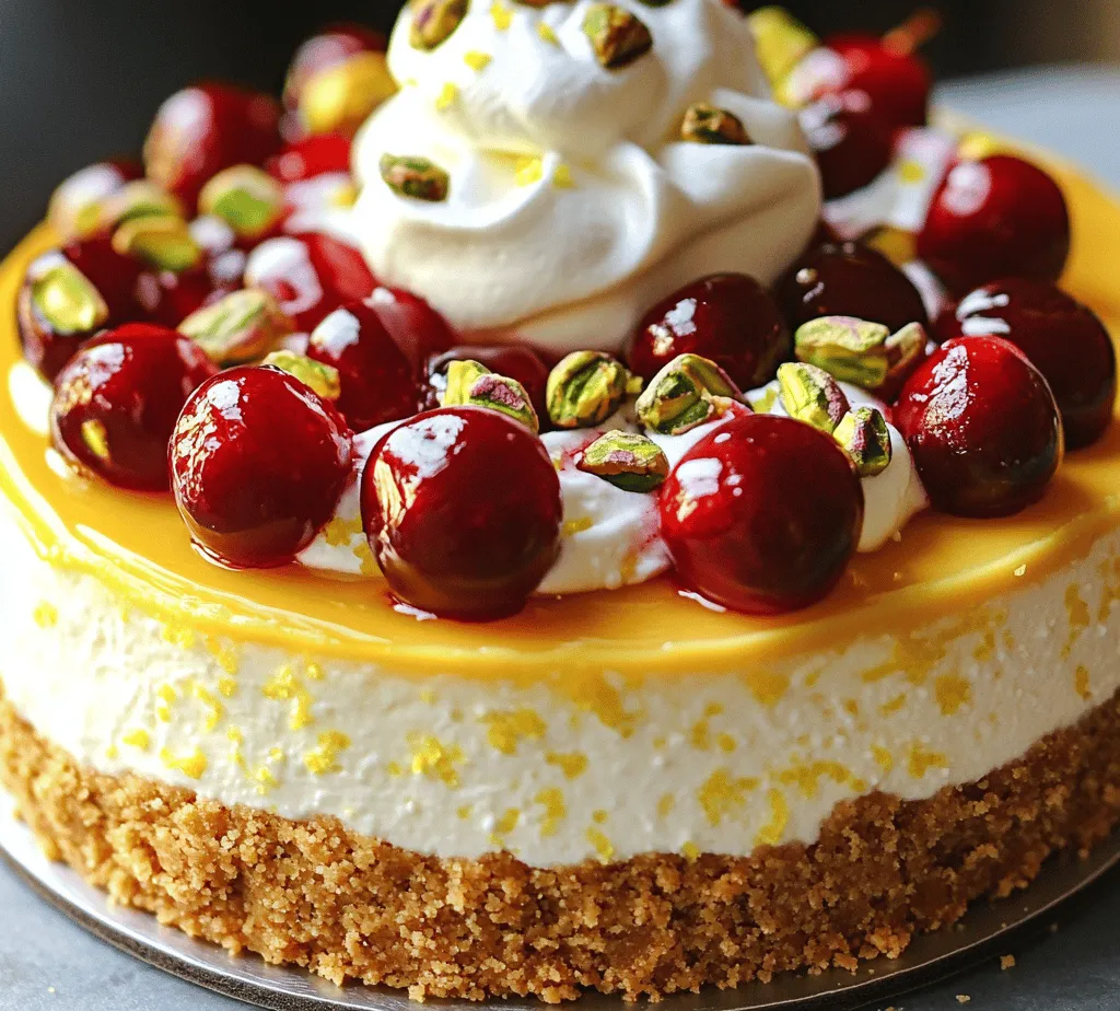 Desserts have a magical way of bringing people together, and few confections capture that magic quite like the Luscious Lemon-Lime Cherry Pistachio Cheesecake. This stunning dessert is not only a visual feast but also a harmonious blend of flavors and textures that tantalize the taste buds. Imagine the zesty brightness of fresh lemon and lime, complemented by the sweet juiciness of vibrant cherries, all nestled atop a creamy cheesecake filling supported by a crunchy pistachio crust.