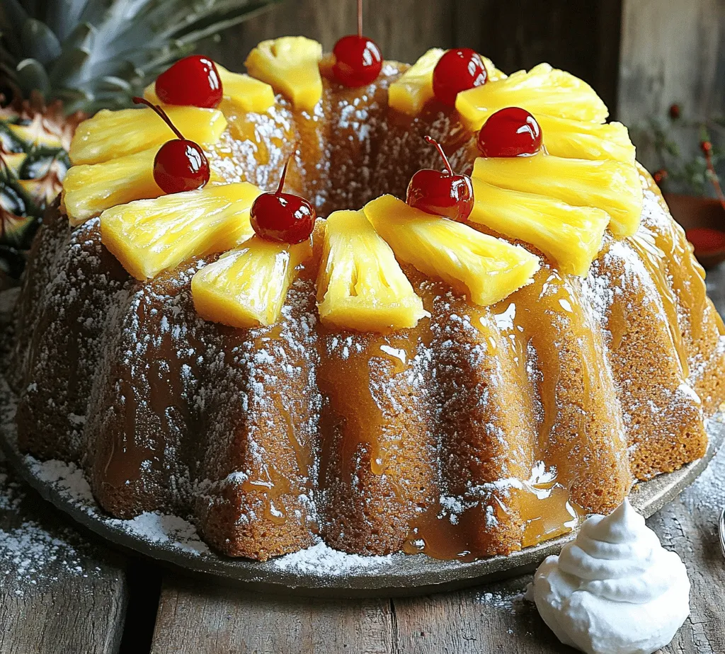 Imagine a cake that whisks you away to a sun-kissed beach with every slice—a cake that embodies the essence of summer, even on the dreariest of days. Enter the Pineapple Paradise Bundt Cake, a delightful and visually stunning dessert that transports you to a tropical paradise with every bite. This cake is not just a feast for the taste buds; it’s a sensational experience that combines rich flavors, a moist texture, and an eye-catching presentation. Whether you're hosting a family gathering, celebrating a special occasion, or simply treating yourself to a slice of sunshine, this Bundt cake is the perfect addition to any dessert table.