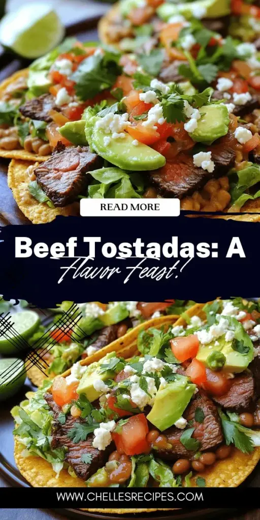 Bring a burst of flavor to your table with Tostadas de Beef Carne Asada! This vibrant dish features tender marinated steak atop crispy tostada shells, complemented by fresh toppings like avocado, tomatoes, and queso fresco. Perfect for gatherings or a cozy dinner, it's easy to make and sure to impress. Discover step-by-step instructions and elevate your cooking skills—click through to explore these delicious recipes and create your own fiesta at home!