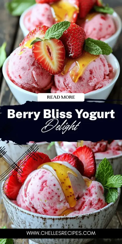 Indulge in the refreshing taste of homemade Berry Bliss Strawberry Frozen Yogurt! This easy recipe combines the natural sweetness of fresh strawberries with creamy Greek yogurt for a guilt-free treat you can enjoy anytime. Packed with vitamins and probiotics, it's a delicious way to satisfy your sweet tooth while nourishing your body. Click through to discover how simple it is to create this delightful dessert and impress your friends and family with your culinary skills!