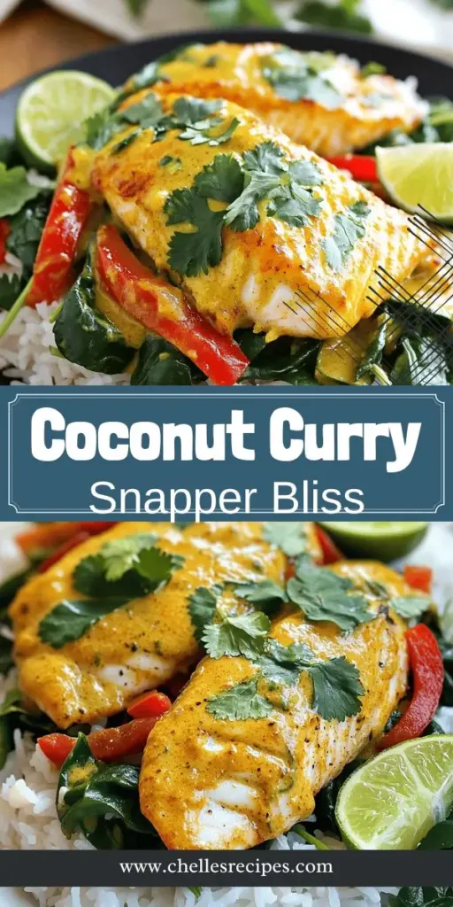 Embark on a flavorful culinary journey with Coconut Curry Snapper Delight! This easy recipe combines tender snapper with a creamy coconut curry sauce, aromatic spices, and vibrant veggies. Perfect for any occasion, it's not just delicious but also packed with nutrition. Discover how simple ingredients create a tropical masterpiece right in your kitchen. Click through now to explore this delightful recipe and impress your family and friends!