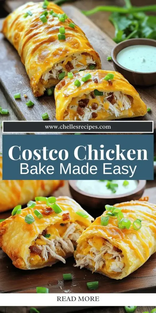 Craving a mouthwatering homemade meal? Discover how to make the perfect Costco Chicken Bake with our easy step-by-step recipe! This delightful dish features tender chicken, gooey cheese, crispy bacon, and savory ranch dressing all wrapped in flaky dough. Impress your family and friends with this comforting favorite. Click through to explore the full recipe and transform your kitchen into a culinary hotspot with this crowd-pleaser!