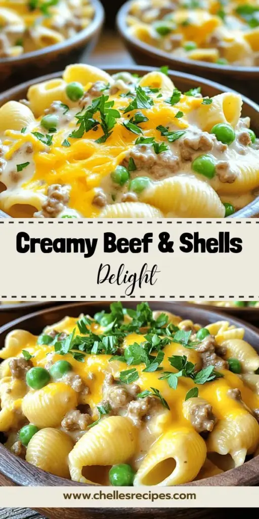 Satisfy your comfort food cravings with this creamy beef and shells recipe! Combining rich ground beef, tender shell pasta, and a velvety sauce, it's perfect for busy weeknights or cozy gatherings. Ready in under 30 minutes, this dish is customizable with your favorite veggies and spices. Discover how easy it is to whip up this hearty meal that brings warmth and nostalgia to your table. Click through to explore the full recipe and indulge in deliciousness!