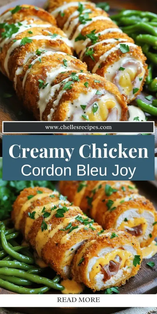 Savor the deliciously creamy Chicken Cordon Bleu that elevates your dining experience with its irresistible combination of crispy chicken, savory ham, and rich Swiss cheese. This classic recipe features a velvety sauce that perfectly complements every bite. Whether it’s for a family dinner or a special occasion, impress your guests with this culinary delight. Click through to discover the step-by-step guide and make this mouthwatering dish today!