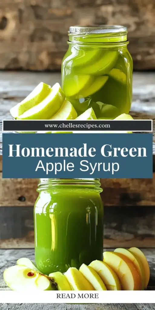 Discover the joy of making your own green apple syrup with this simple recipe! Packed with the vibrant flavor of tart green apples, this homemade syrup is perfect for enhancing pancakes, cocktails, or desserts. Say goodbye to store-bought options and learn how to control the sweetness and ingredients for a healthier choice. Click through to explore the step-by-step guide and elevate your dishes with this deliciously versatile treat!