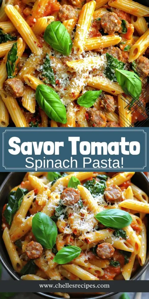 Discover the delicious world of Tomato Spinach Sausage Pasta, a meal that effortlessly combines comfort and flavor. This easy recipe features savory Italian sausage, fresh spinach, and juicy tomatoes, all tossed together with your favorite pasta. Perfect for weeknight dinners or special gatherings, this dish is versatile and packed with nutrients. Click through to explore the full recipe and impress your family and friends with this delightful dish!