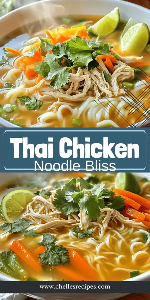 Experience the rich flavors of Thailand right in your kitchen with our delicious Thai Chicken Noodle Soup recipe. This comforting dish combines tender chicken, fragrant coconut broth, and fresh vegetables for a true taste sensation. Dive into our comprehensive guide for step-by-step instructions, ingredient insights, and cultural significance. Click through to explore how to create this cozy bowl of goodness that will warm your heart and delight your taste buds!