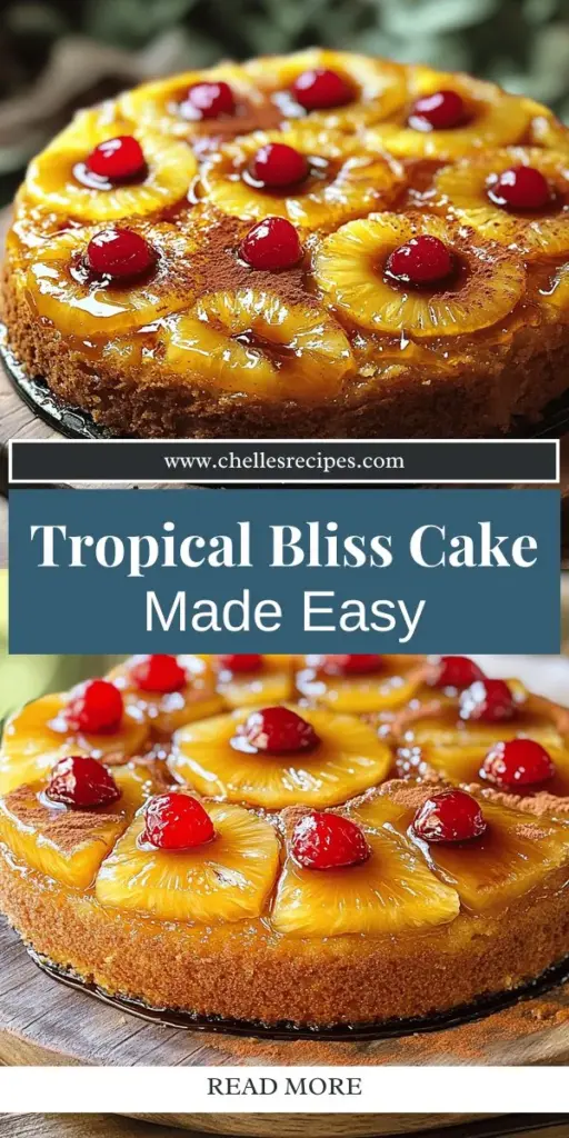 Indulge in a slice of paradise with our Tropical Bliss Pineapple Upside Down Cake Recipe! This delightful dessert harmonizes the juicy sweetness of pineapple with a buttery yellow cake, creating a stunning presentation that's perfect for any occasion. It's easy to make, allowing bakers of all skill levels to impress family and friends. Ready to elevate your baking game? Click through to explore the complete recipe and make this tropical treat today!