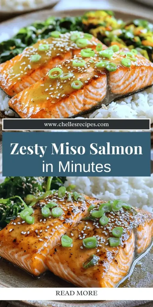 Discover the ultimate weeknight dinner with our Quick & Zesty Miso Broiled Salmon recipe! In just 13 minutes, enjoy a healthy and flavorful meal that's easy to prepare and sure to impress. Learn how to make a delicious miso glaze with hints of sweetness and tang that perfectly complements the tender salmon. Perfect for busy nights or dinner parties, click through to explore this recipe and elevate your cooking game!