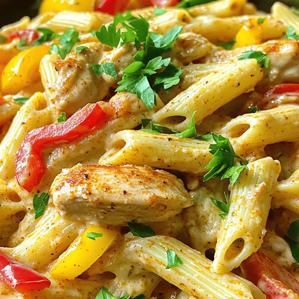 Cajun chicken pasta is a delight packed with flavor. The main star is chicken, and I prefer boneless, skinless breasts. They cook fast and stay juicy. Next, we have Cajun seasoning. This spice mix gives the dish its signature kick. Look for blends that include paprika, garlic powder, and cayenne.