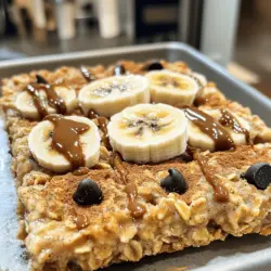 This banana bread baked oatmeal recipe shines with simple, wholesome ingredients. The main star is ripe bananas. Their natural sweetness brings joy to each bite. They also add moisture, making the oatmeal rich and soft.