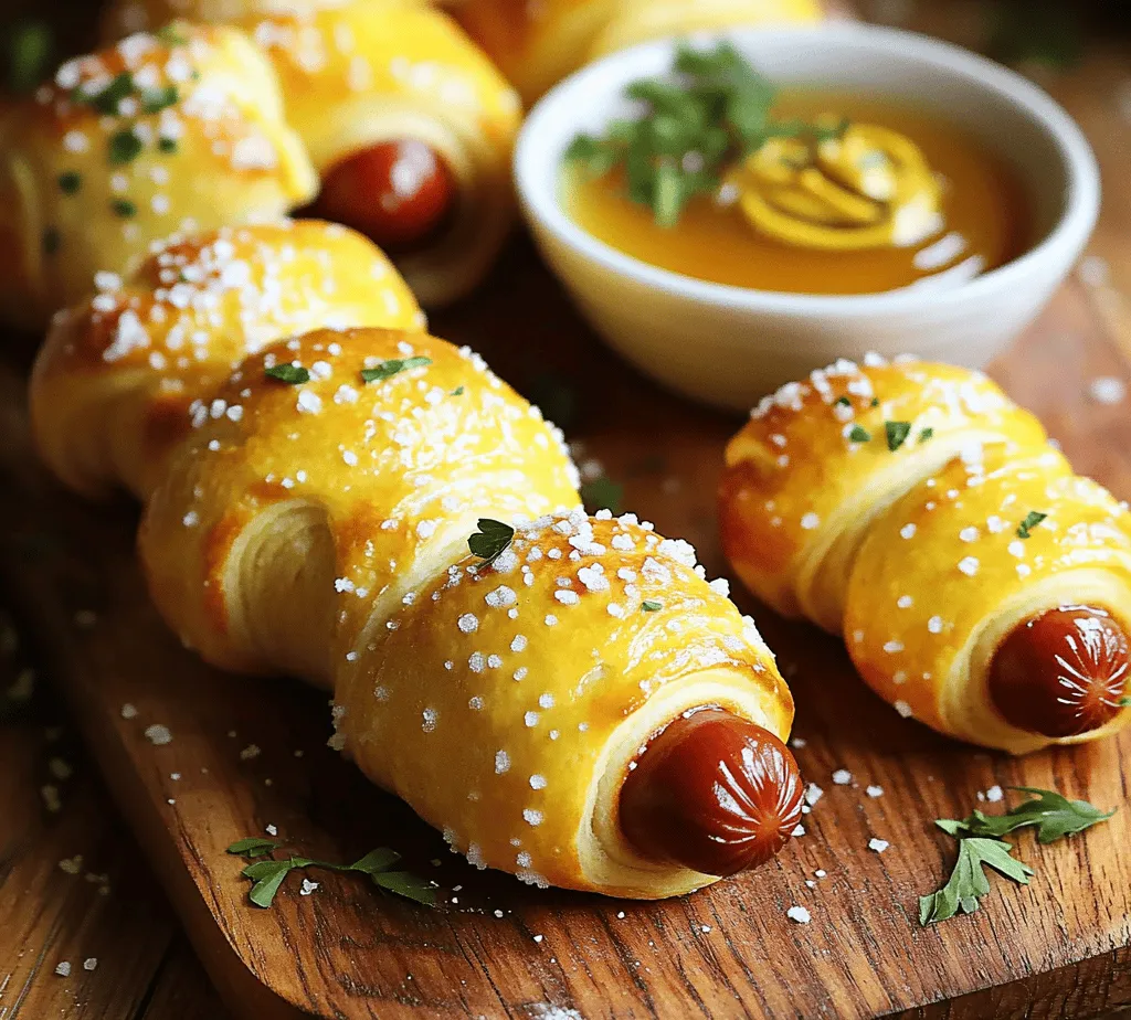 Pretzel Pigs in a Blanket are a delightful fusion of two beloved snacks that take your taste buds on a savory adventure. Imagine the classic pigs in a blanket – those delightful mini hot dogs wrapped in dough – elevated to a new level with the addition of soft, chewy pretzel dough. This unique twist not only enhances the texture but also adds a rich, slightly salty flavor that complements the savory sausages perfectly. With their golden-brown crust and irresistible flavor, Pretzel Pigs in a Blanket are quickly becoming a crowd-favorite at gatherings and casual dining occasions.