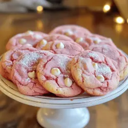 Pink velvet cookies stand out because of their eye-catching color and soft texture. They mix the charm of red velvet with a fun pink hue. Unlike regular cookies, they have a unique twist. The addition of cocoa powder gives them a hint of chocolate flavor, making them more exciting.