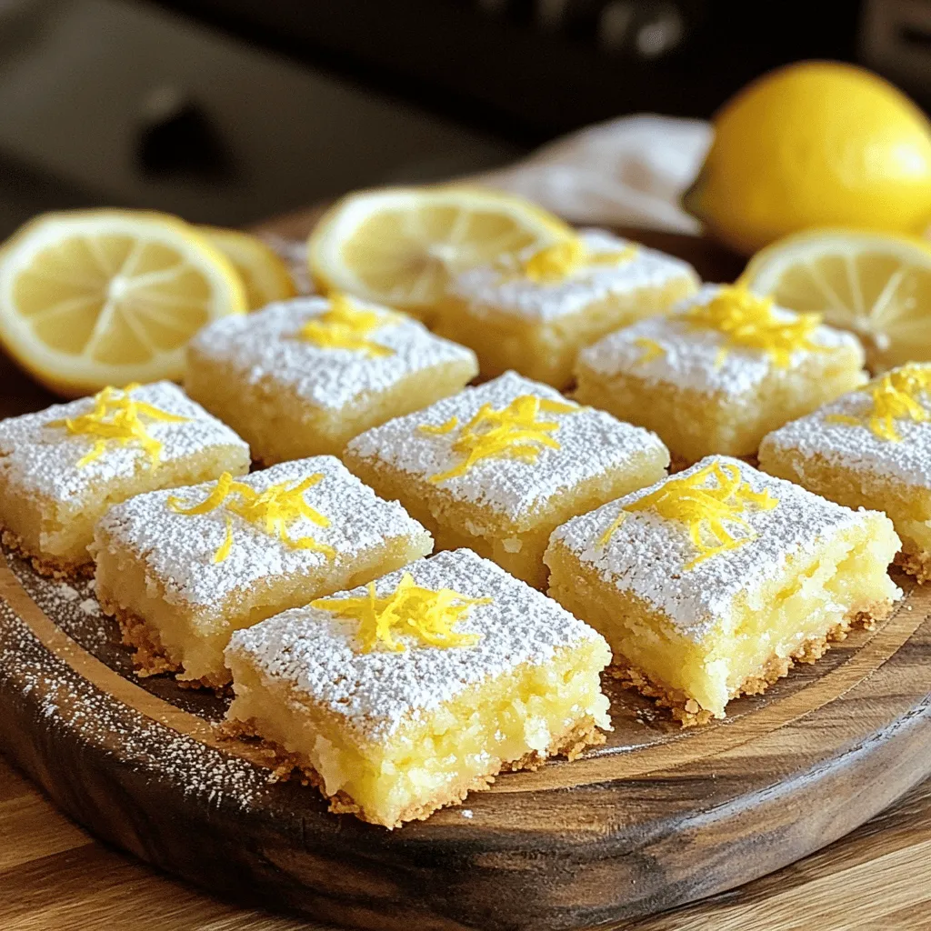 To make perfect lemon bar cookies, you need just a few key ingredients. You will need unsalted butter, granulated sugar, eggs, and flour. You also need baking powder, salt, lemon zest, and fresh lemon juice. These ingredients come together to create a soft and zesty treat.