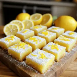 To make perfect lemon bar cookies, you need just a few key ingredients. You will need unsalted butter, granulated sugar, eggs, and flour. You also need baking powder, salt, lemon zest, and fresh lemon juice. These ingredients come together to create a soft and zesty treat.