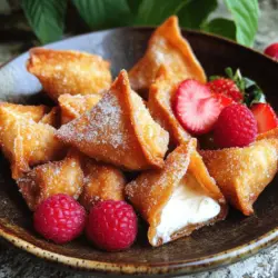 To make sweet cream cheese wontons, you need a few simple ingredients. The main star is cream cheese. You will use 8 ounces of softened cream cheese for a rich and smooth filling. Next, you need 1/4 cup of powdered sugar. This sugar adds sweetness and helps balance the cream cheese's tang.