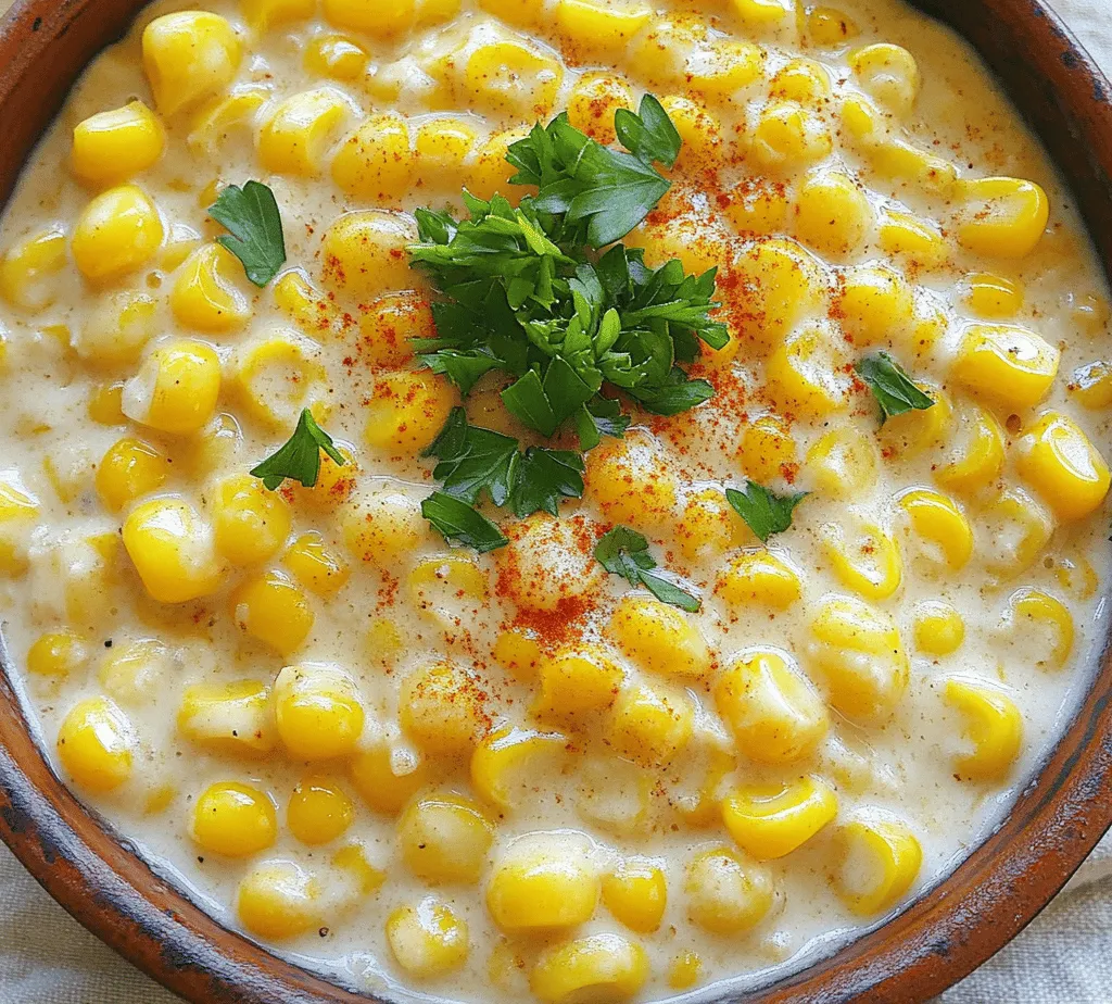 Comfort food has an unparalleled power to bring people together, creating shared moments filled with warmth and joy. Whether it’s a family gathering, a potluck with friends, or a cozy weeknight dinner, the right dish can set the tone for cherished memories. Enter <strong>Slow Cooker Cowboy Butter Creamed Corn</strong>—a delightful recipe that embodies the essence of comfort food, combining rich flavors with effortless preparation.” /></p>
</p>
<h3>Stirring and Adjustments</h3>
</p>
<p>Once your Slow Cooker Cowboy Butter Creamed Corn has been cooking for the designated time, the next crucial step is to stir and adjust the seasoning. Using a spatula, gently mix the contents of the slow cooker to ensure all ingredients are well incorporated. This step is vital, as it helps distribute the flavors uniformly throughout the dish.</p>
</p>
<p>Taste the creamed corn at this stage. The beauty of this recipe lies in its adaptability to personal preferences. You might find that it needs a pinch more salt, a dash of pepper, or perhaps a hint of sweetness from a sprinkle of sugar. Adjusting the seasoning is essential to achieving that perfect balance of flavors. Remember, the goal is to enhance the natural sweetness of the corn while ensuring the richness of the butter and cream shine through.</p>
</p>
<p>If you feel the mixture is too thick, you can add a splash of milk or cream to reach your desired consistency. Conversely, if it’s too thin, let it cook for a bit longer with the lid off to allow excess moisture to evaporate. Keep in mind that the dish will thicken slightly as it cools, so aim for a creamy, velvety texture before serving.</p>
</p>
<h3>Final Touches</h3>
</p>
<p>Before serving your Slow Cooker Cowboy Butter Creamed Corn, consider a few techniques that can elevate the dish’s creaminess. One popular method is to use an immersion blender to briefly blend a portion of the corn mixture. This will break down some of the kernels and create a smoother, creamier texture, enhancing the overall mouthfeel of the dish while still leaving some whole kernels for that delightful bite.</p>
</p>
<p>Another trick is to stir in a dollop of sour cream or cream cheese just before serving. This addition will not only increase the creaminess but also add a tangy flavor that pairs beautifully with the sweetness of the corn. If you prefer a richer taste, a sprinkle of Parmesan cheese can be mixed in, adding depth and a savory note that complements the dish perfectly.</p>
</p>
<h3>Serving Suggestions</h3>
</p>
<p>When it comes to serving Slow Cooker Cowboy Butter Creamed Corn, presentation can make all the difference. Here are some creative ways to enhance the dining experience:</p>
</p>
<h4>Presentation Ideas</h4>
</p>
<p>– <strong>Garnishing Techniques</strong>: Consider garnishing your creamed corn with freshly chopped herbs like parsley, chives, or cilantro. This not only adds a pop of color but also a fresh flavor contrast. For a touch of sophistication, a light drizzle of truffle oil or a sprinkle of smoked paprika can elevate the dish visually and tastefully.</p>
</p>
<p>– <strong>Serving Dishes</strong>: Present the creamed corn in rustic wooden bowls or small cast iron skillets for a country-style dining experience. Alternatively, use elegant white serving ware that allows the vibrant yellow of the corn to stand out.</p>
</p>
<h4>Pairing Ideas</h4>
</p>
<p>Slow Cooker Cowboy Butter Creamed Corn is incredibly versatile and pairs well with a variety of main dishes. Here are some complementary suggestions:</p>
</p>
<p>– <strong>Grilled Meats</strong>: The sweetness of the creamed corn makes it an ideal side for savory grilled meats. Whether it’s BBQ ribs, grilled chicken, or steak, the flavors harmonize beautifully.</p>
</p>
<p>– <strong>Cornbread</strong>: A slice of warm, buttery cornbread alongside the creamed corn creates a comforting Southern-inspired meal. The combination of flavors and textures will have everyone coming back for seconds.</p>
</p>
<p>– <strong>Salads</strong>: A crisp, refreshing salad can balance the richness of the creamed corn. Consider a simple mixed greens salad with a lemon vinaigrette to cut through the creaminess.</p>
</p>
<h3>Nutritional Information</h3>
</p>
<p>Understanding the nutritional content of Slow Cooker Cowboy Butter Creamed Corn can help you appreciate its place in a balanced diet.</p>
</p>
<h4>Caloric Content</h4>
</p>
<p>Each serving of this delightful side dish typically contains around 200-300 calories, making it a satisfying accompaniment without overwhelming your meal’s caloric intake. The richness of butter and cream contributes to the overall calorie count, but these ingredients also provide essential fats that can be part of a balanced diet when enjoyed in moderation.</p>
</p>
<h4>Dietary Considerations</h4>
</p>
<p>For those with dietary restrictions, it’s worth noting that this dish can be adapted to suit various preferences:</p>
</p>
<p>– <strong>Gluten-Free</strong>: The ingredients in this recipe are naturally gluten-free, making it a safe choice for those with gluten intolerance.</p>
</p>
<p>– <strong>Vegetarian Options</strong>: The dish is already vegetarian, thanks to its reliance on corn, butter, and cream. This makes it a great option for those following a vegetarian lifestyle.</p>
</p>
<h3>Variations of the Recipe</h3>
</p>
<p>To cater to different dietary needs or flavor preferences, consider these variations of the Slow Cooker Cowboy Butter Creamed Corn:</p>
</p>
<h4>Vegan Version</h4>
</p>
<p>To make a vegan version of this dish, substitute the butter with a plant-based alternative, such as coconut oil or vegan butter. For the creaminess, use full-fat coconut milk or a cashew cream made from blended soaked cashews and water. This will provide a rich texture while keeping the dish entirely plant-based.</p>
</p>
<h4>Spicy Variations</h4>
</p>
<p>For those who enjoy a kick, incorporate diced jalapeños or a splash of hot sauce into the mixture. You could also sprinkle in some cayenne pepper or chili powder to give the creamed corn a flavorful heat that will excite the palate.</p>
</p>
<h4>Additional Ingredients</h4>
</p>
<p>Feel free to incorporate other vegetables or proteins to enhance the dish. Diced bell peppers, green onions, or even sautéed mushrooms can add a new dimension to the flavor. If you want to make it heartier, consider adding cooked bacon bits or shredded chicken for a complete meal.</p>
</p>
<h3>Conclusion</h3>
</p>
<p>In conclusion, Slow Cooker Cowboy Butter Creamed Corn is not just an ordinary side dish; it’s a versatile and comforting addition to any meal. The ease of preparation, combined with the rich and delightful flavors, makes it a go-to recipe for gatherings and family dinners alike. With simple techniques for adjustments and final touches, you can create a dish that is tailored to your taste preferences.</p>
</p>
<p>Whether you choose to serve it alongside grilled meats, alongside cornbread, or as part of a larger spread, this creamed corn will undoubtedly elevate your dining experience. Plus, with its adaptability to various dietary needs and flavor profiles, it’s a dish that everyone can enjoy. Embrace the comfort and satisfaction that comes with every bite of this delicious slow cooker masterpiece, and watch as it becomes a staple in your culinary repertoire.</p>
</div>