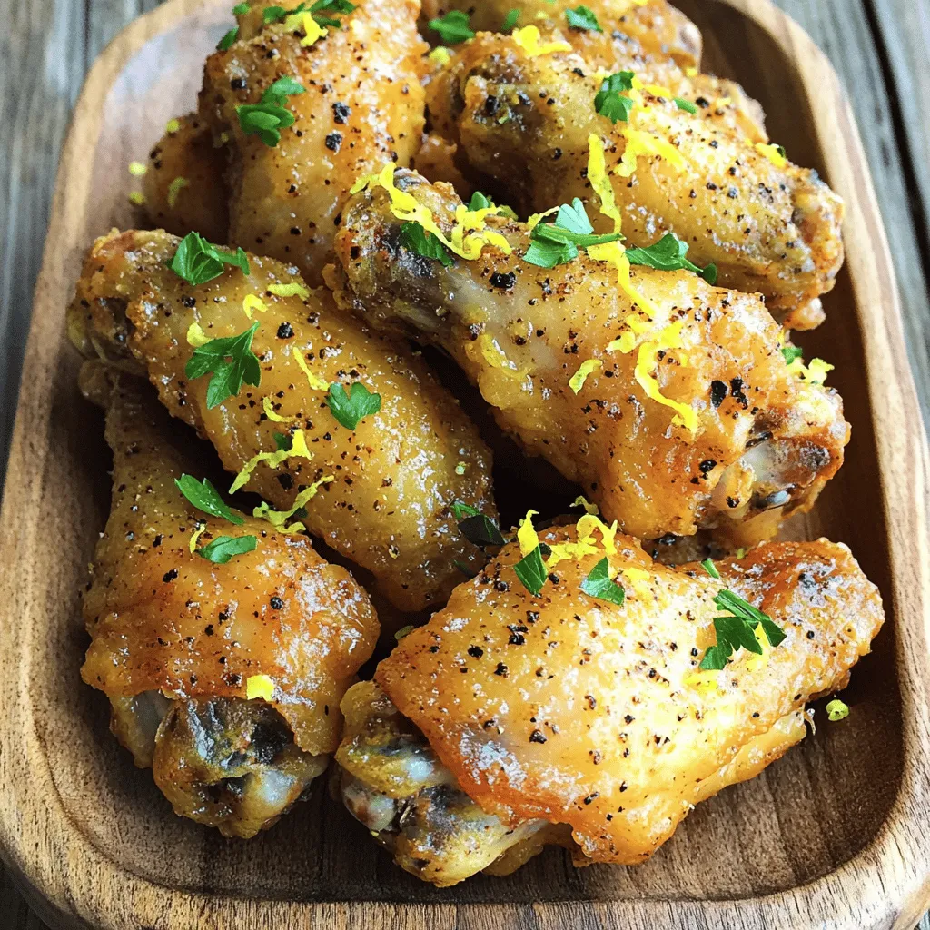 The key to a great lemon-pepper chicken wings recipe lies in fresh ingredients. You need 2 pounds of chicken wings. Chicken wings are juicy and perfect for this dish. Next, grab 1/4 cup of olive oil. This will help the wings crisp up nicely.