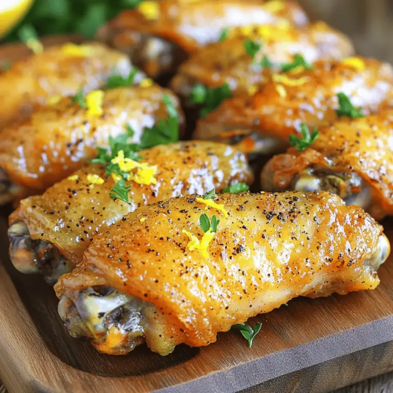 The key to a great lemon-pepper chicken wings recipe lies in fresh ingredients. You need 2 pounds of chicken wings. Chicken wings are juicy and perfect for this dish. Next, grab 1/4 cup of olive oil. This will help the wings crisp up nicely.