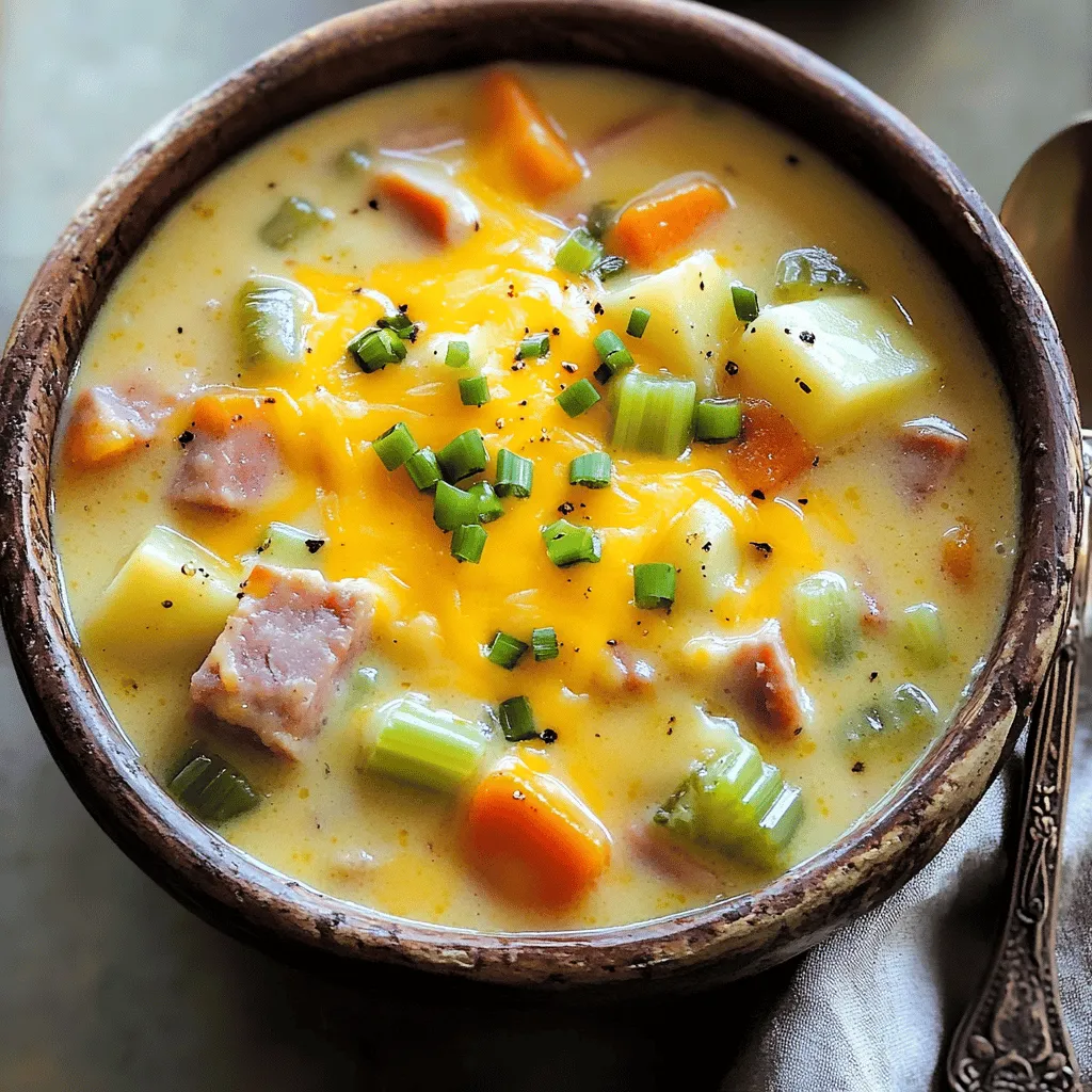 To make a creamy ham chowder, you need simple ingredients. Each adds flavor and texture.