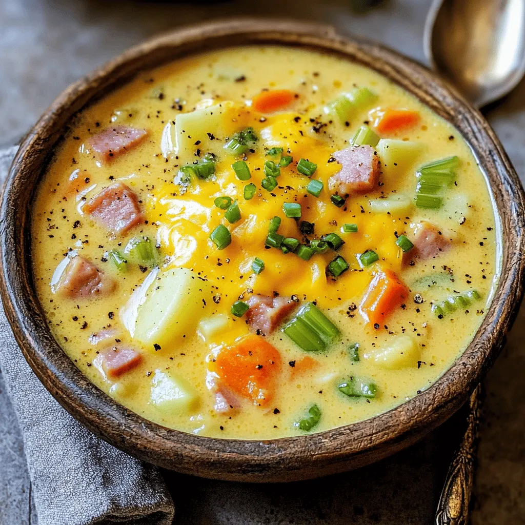 To make a creamy ham chowder, you need simple ingredients. Each adds flavor and texture.