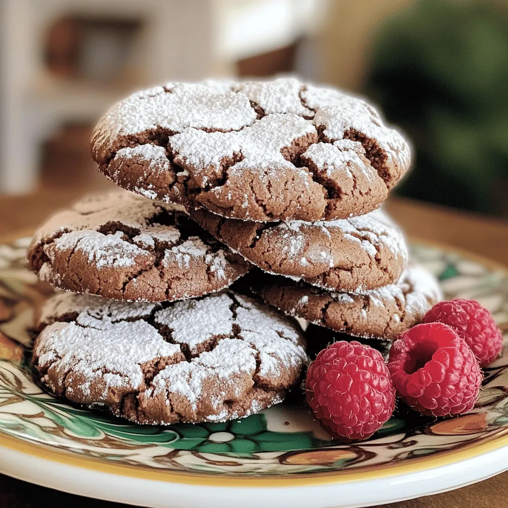 Raspberry cocoa crinkles are a fun twist on classic cookies. They mix rich chocolate with tart raspberry. This combination creates a unique flavor that you won't forget. The cookies have a soft center and a crackly top. They look great on any dessert table.