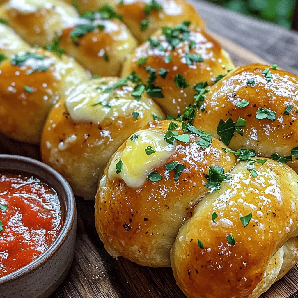 Garlic knots are soft, twisted pieces of bread. They are coated in garlic butter and herbs. This tasty treat is a favorite at many pizza places. People love them for their warm, buttery flavor. You can enjoy them as a snack or a side dish.