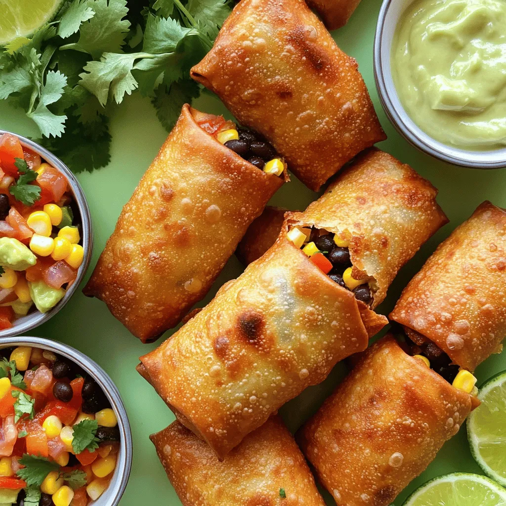 To make Air Fryer Southwest Egg Rolls, you need fresh ingredients. These create tasty egg roll fillings that burst with flavor.