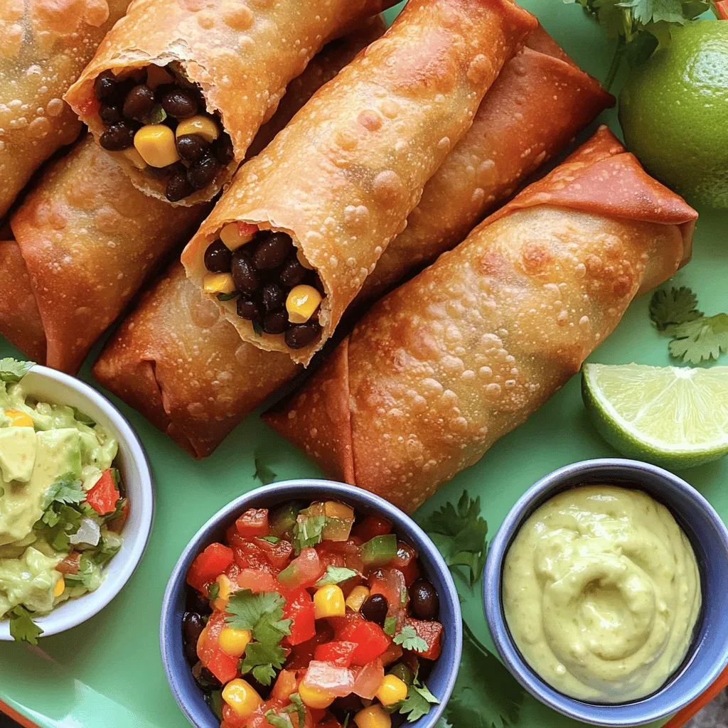 To make Air Fryer Southwest Egg Rolls, you need fresh ingredients. These create tasty egg roll fillings that burst with flavor.