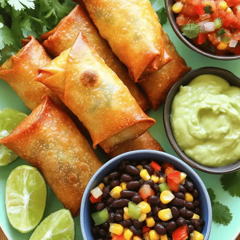 To make Air Fryer Southwest Egg Rolls, you need fresh ingredients. These create tasty egg roll fillings that burst with flavor.