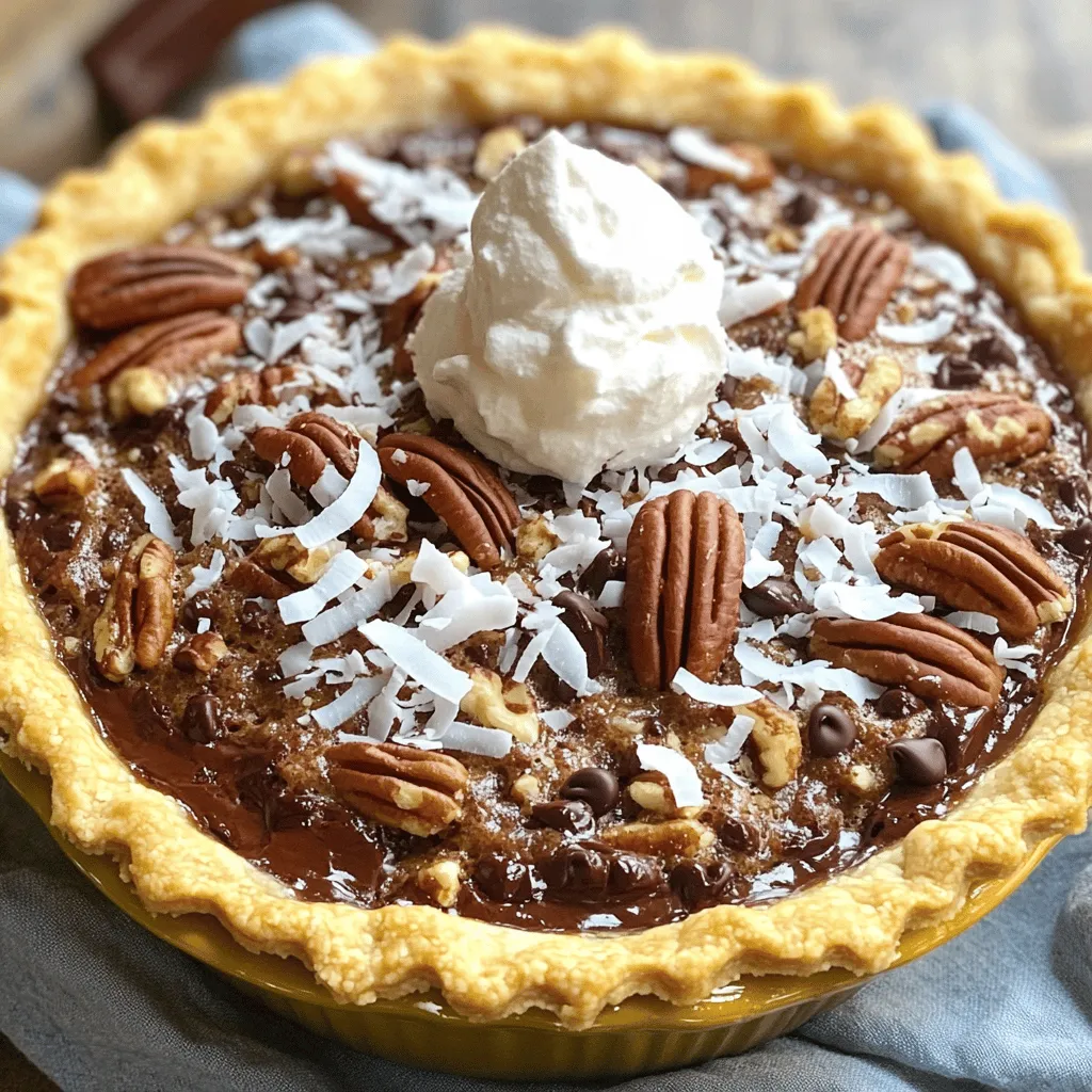 German Chocolate Pie is a sweet treat with a few key ingredients. The base for this pie is a pre-made pie crust. This saves time and makes it easy for anyone to bake. You can find various types of pie crusts at stores, or you could make your own if you prefer.