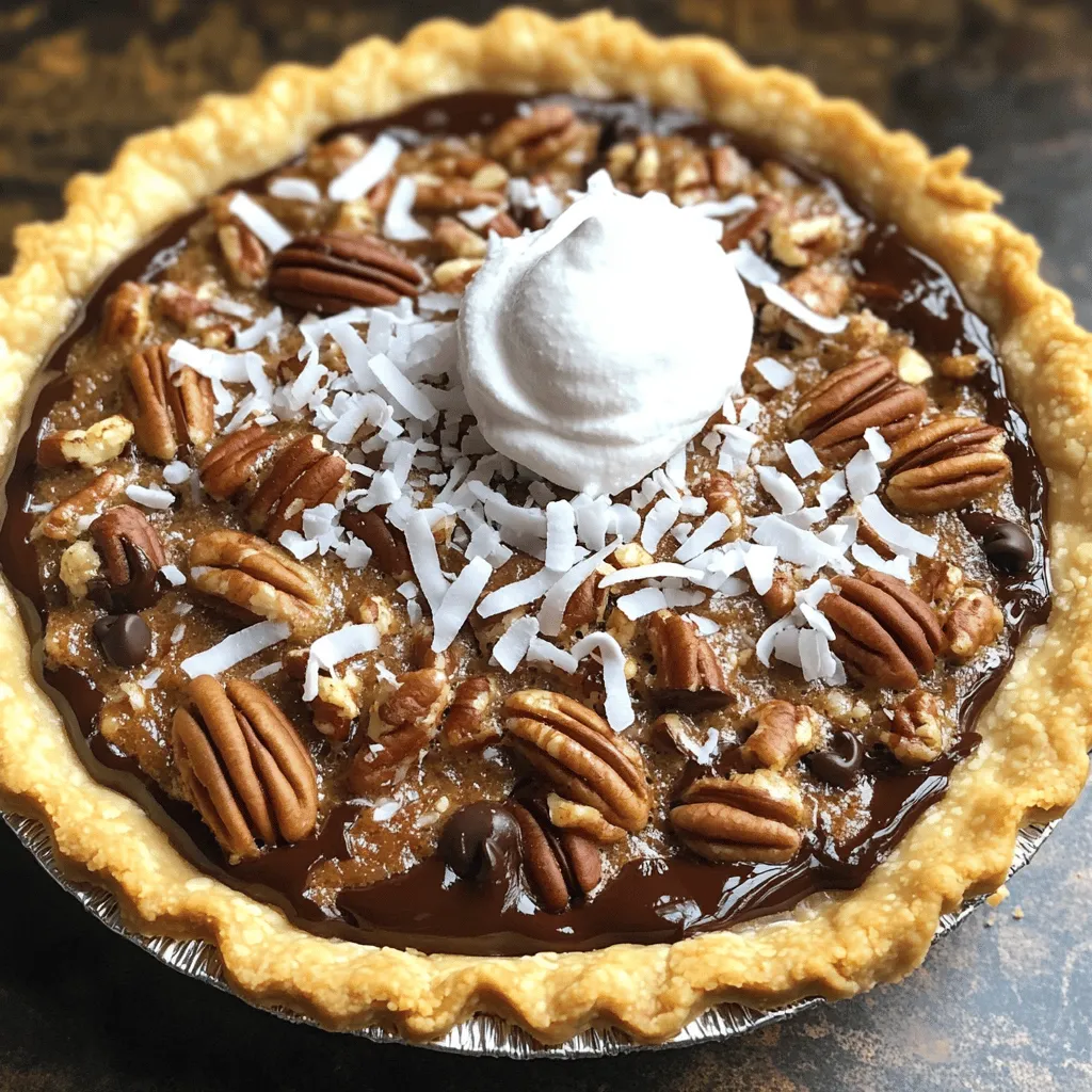 German Chocolate Pie is a sweet treat with a few key ingredients. The base for this pie is a pre-made pie crust. This saves time and makes it easy for anyone to bake. You can find various types of pie crusts at stores, or you could make your own if you prefer.