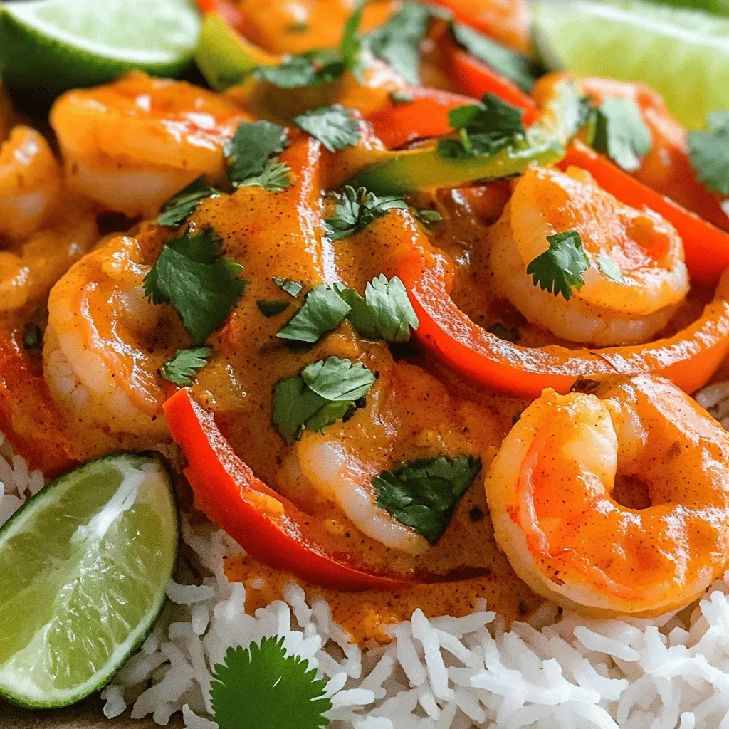 Coconut shrimp curry is simple and quick to make. The main shrimp curry ingredients are fresh shrimp, coconut milk, and spices. You need 1 pound of large shrimp, peeled and deveined. A can of coconut milk adds creaminess and flavor.