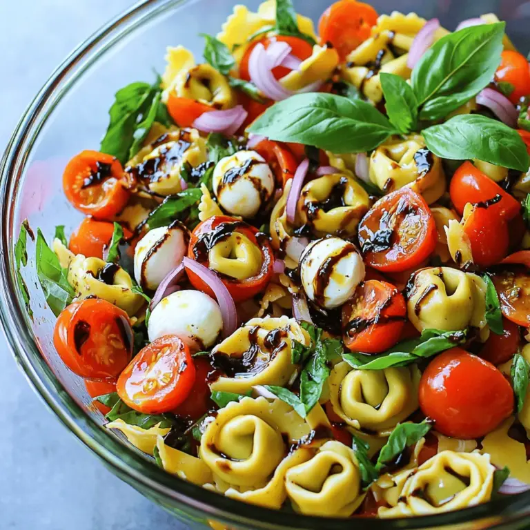In the realm of summer dishes, few can rival the vibrant and refreshing taste of a Caprese Tortellini Pasta Salad. This delightful salad combines the classic flavors of a traditional Caprese salad—juicy tomatoes, creamy mozzarella, and fragrant basil—with the heartiness of cheese-filled tortellini, creating a dish that is not only colorful but also packed with flavor and nutrition. Perfect for warm weather gatherings, this salad makes an excellent choice for picnics, potlucks, and family gatherings, offering a perfect balance of fresh ingredients that can be prepared in no time.