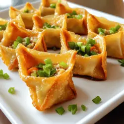 To make chicken wontons, start by gathering your chicken wonton ingredients. You need ground chicken, green onions, carrots, garlic, ginger, soy sauce, sesame oil, and cornstarch. You will also need wonton wrappers, salt, and pepper.