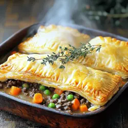 A classic beef pot pie needs simple, fresh ingredients. First, you need 1 pound of ground beef. This gives the pie its rich flavor. Next, gather a medium onion, diced. The onion adds depth to your filling. You will also need two cloves of minced garlic for that aromatic touch.