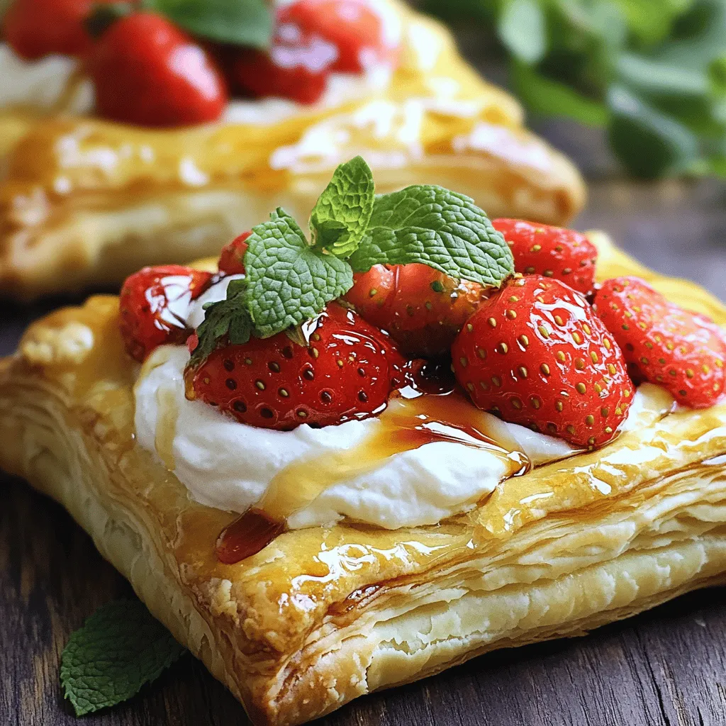 To make a Vegan Strawberry Cream Danish, you need a few key ingredients. First, you need vegan puff pastry. This pastry is light and flaky. It creates a great base for your Danish. I recommend using a high-quality vegan puff pastry. Look for one with minimal additives.