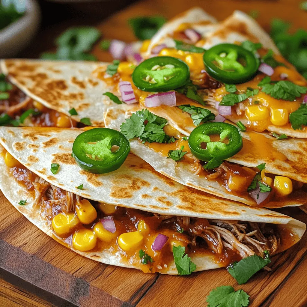 A pulled pork quesadilla is a mix of tasty items. The main star is, of course, the pulled pork. You need about 2 cups of cooked pulled pork. This brings flavor and makes the dish hearty.