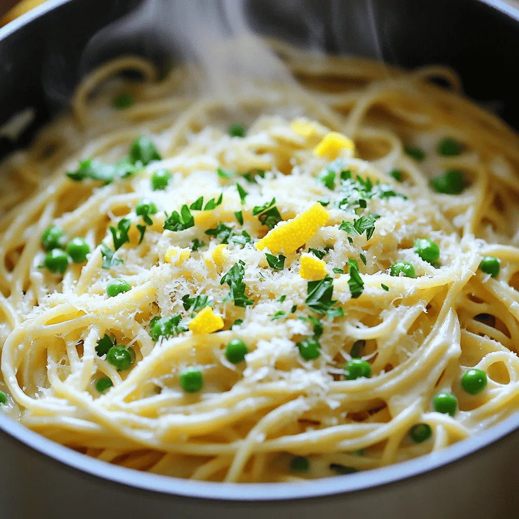 To make One-Pot Lemon Garlic Parmesan Pasta, you need simple, fresh ingredients. Start with 12 oz of spaghetti or linguine. The type of pasta you choose matters. Thin pasta works best. It cooks faster and absorbs the sauce nicely.