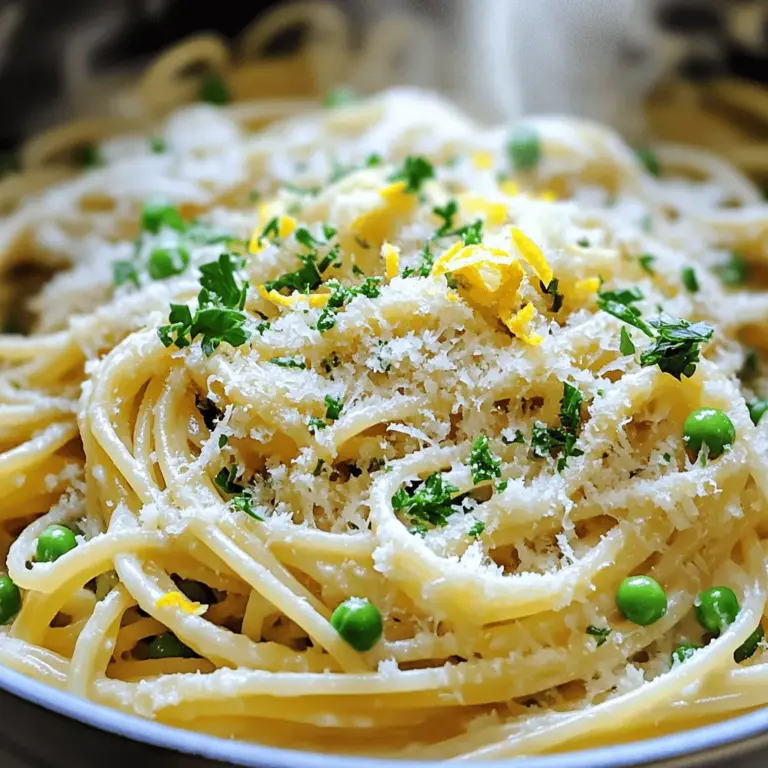 To make One-Pot Lemon Garlic Parmesan Pasta, you need simple, fresh ingredients. Start with 12 oz of spaghetti or linguine. The type of pasta you choose matters. Thin pasta works best. It cooks faster and absorbs the sauce nicely.