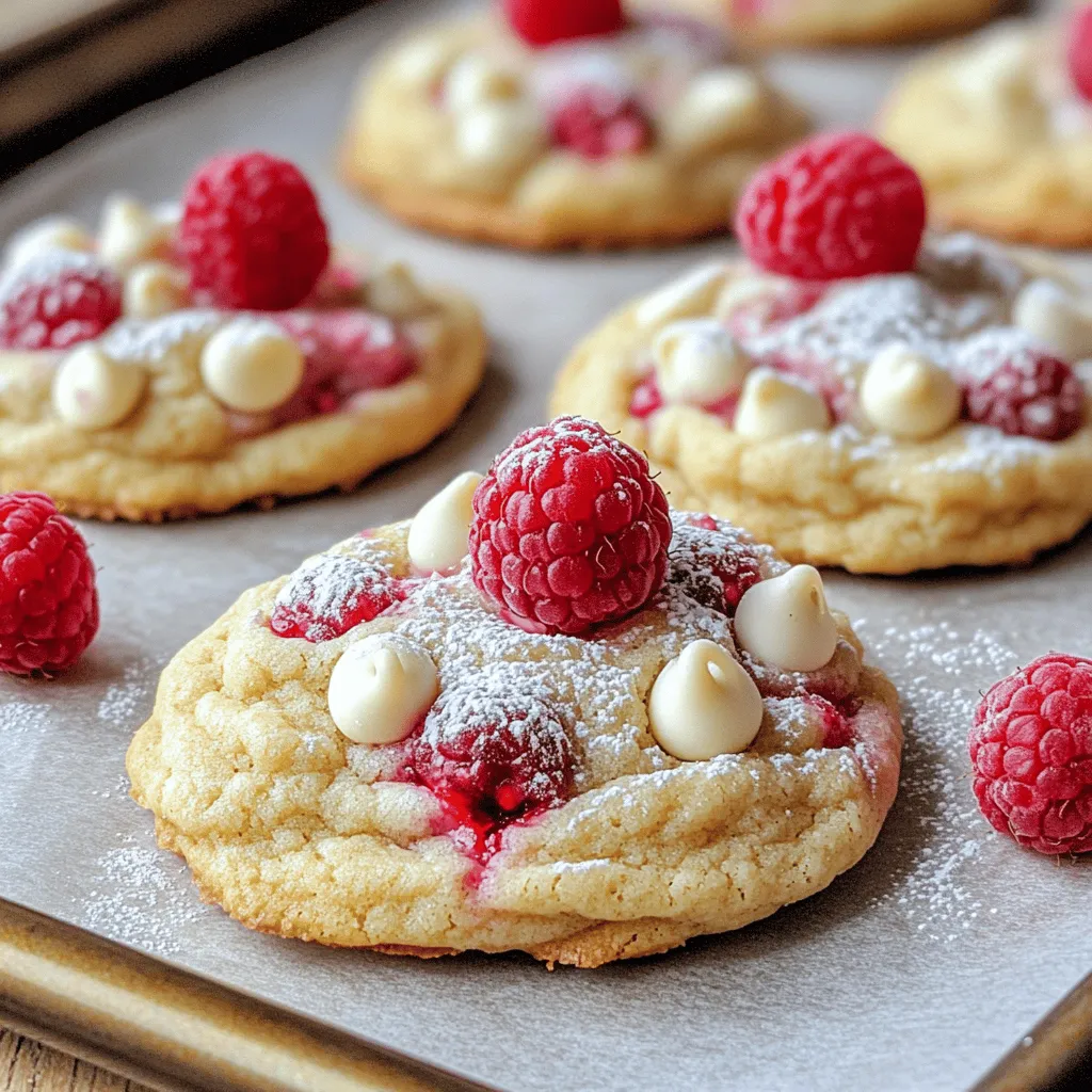 Raspberry cheesecake cookies blend two favorites: cheesecake and cookies. You get a soft, chewy cookie with a creamy cheesecake taste. The fresh raspberries add a tart burst, making each bite special.