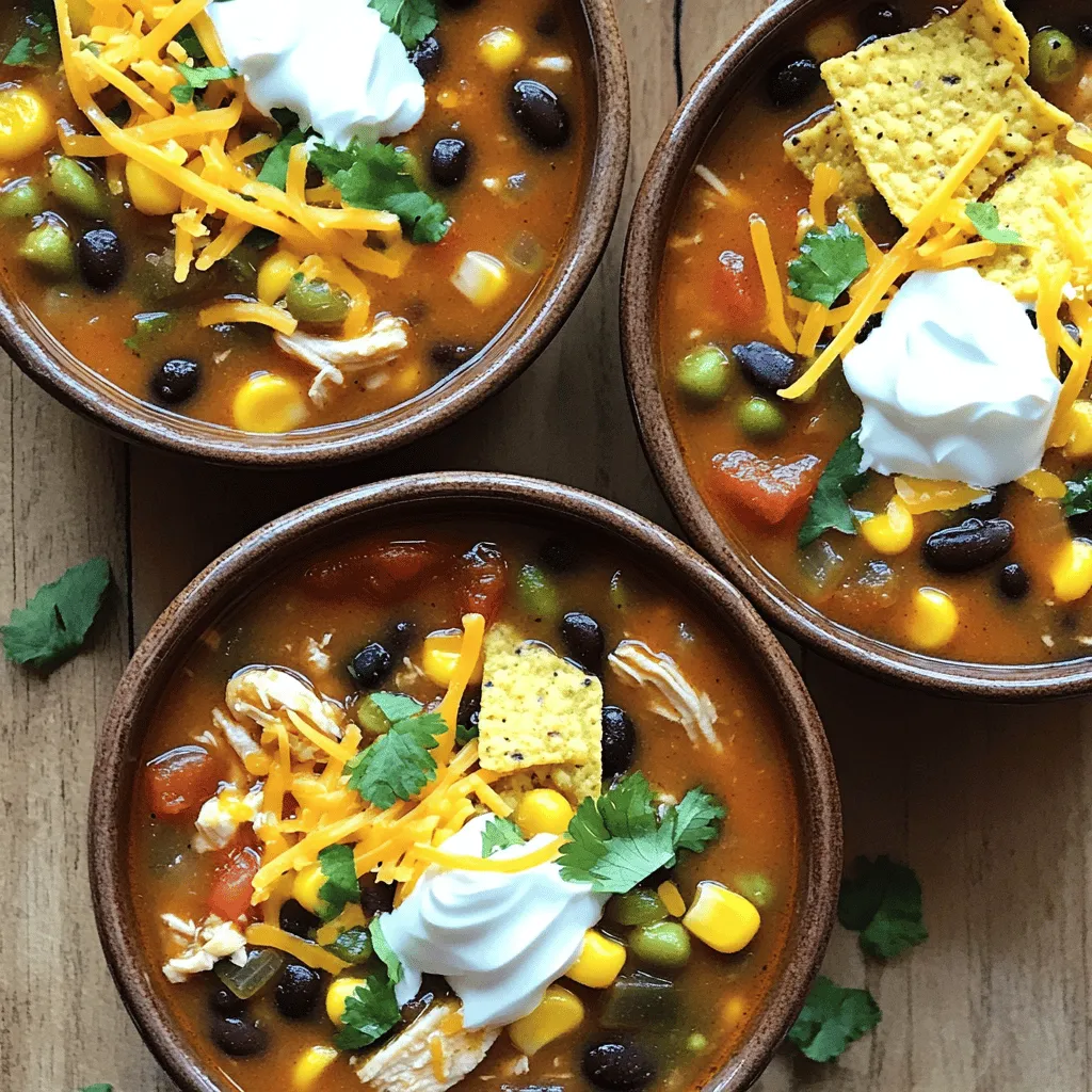 The 7 Can Chicken Taco Soup is simple and fun to make. You need a few key canned ingredients for the best flavor. Here’s what you need: