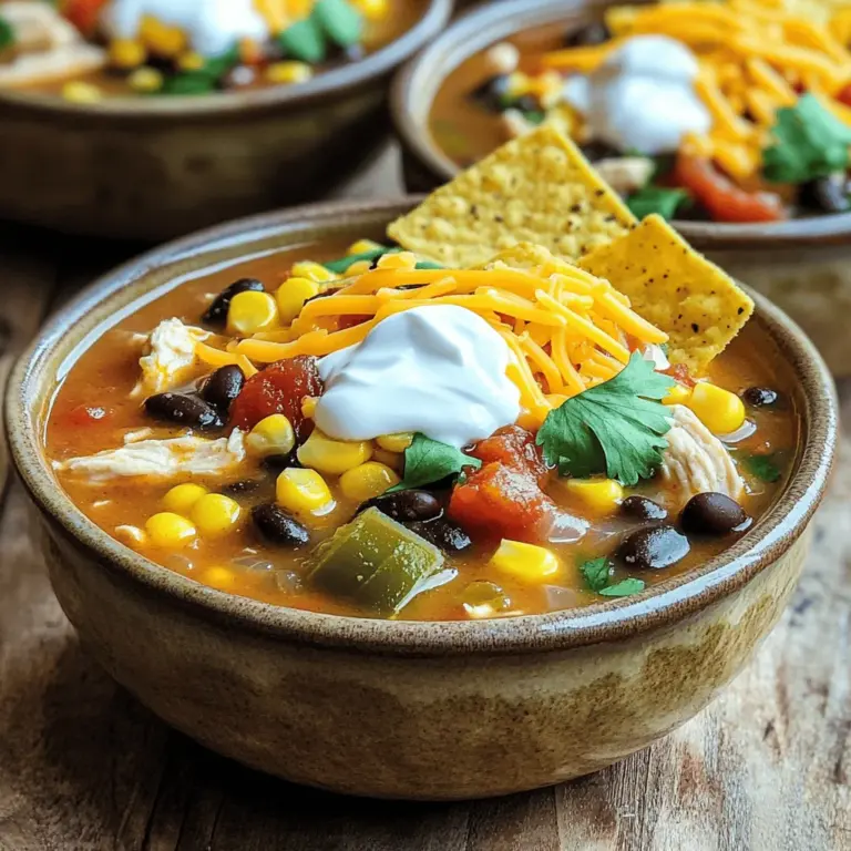 The 7 Can Chicken Taco Soup is simple and fun to make. You need a few key canned ingredients for the best flavor. Here’s what you need: