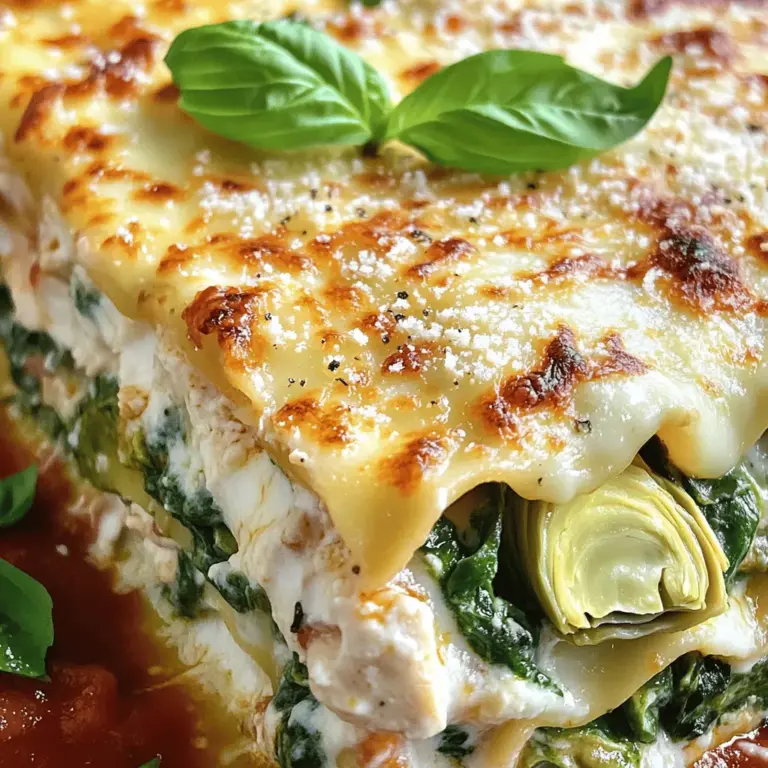 Assembling your Cheesy Chicken Spinach and Artichoke Lasagna is a crucial step that will determine the dish's overall success. Start by ensuring all your ingredients are prepared and within reach. Follow these steps for a perfect layer of flavors and textures: