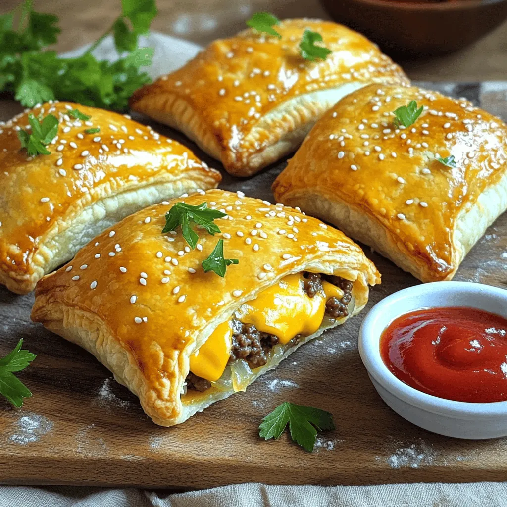 Cheeseburgers hand pies are delightful, portable meals. They hold a savory mix of beef, cheese, and spices inside flaky crusts. You can enjoy them as snacks or quick lunches. These hand pies pack a lot of flavor into a small size. They are perfect for on-the-go eating or sharing at parties.