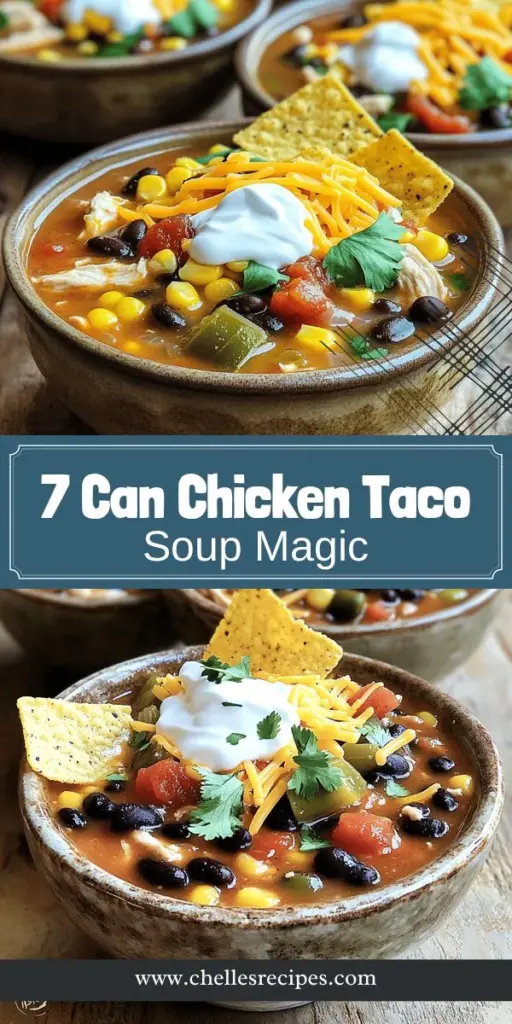 Craving a quick and delicious meal? Discover our 7 Can Chicken Taco Soup recipe that's perfect for busy nights! With just a few simple canned ingredients, you can whip up a flavorful soup in no time. This guide walks you through easy steps, essential ingredients, and tasty topping ideas to customize your dish. Don't miss out—click through to explore the full recipe and make this satisfying soup a staple in your kitchen!