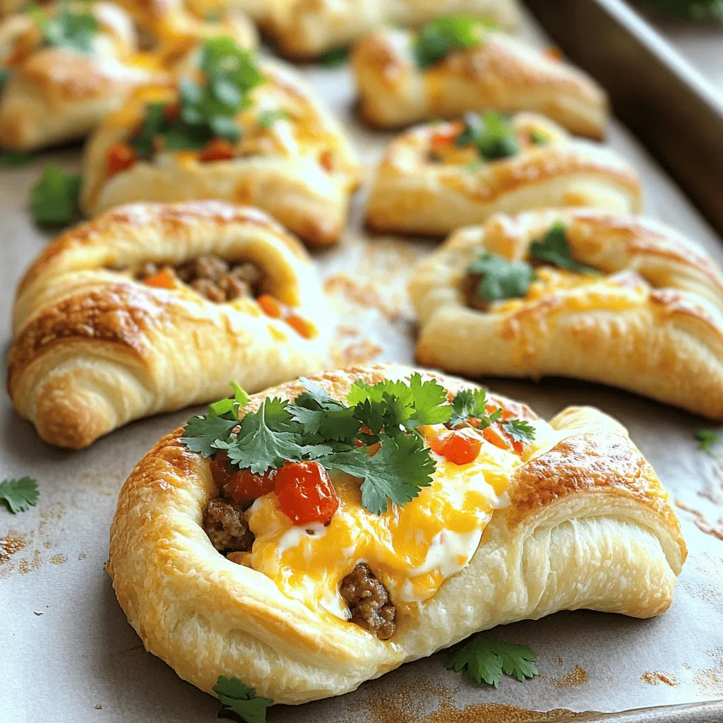 Rotel sausage and cream cheese crescents are tasty bites that everyone loves. This dish uses simple ingredients like sausage, cream cheese, and Rotel diced tomatoes. The blend of creaminess and spice makes it special. You wrap the filling in crescent roll dough and bake them until golden. The result is a warm, savory treat perfect for any occasion.