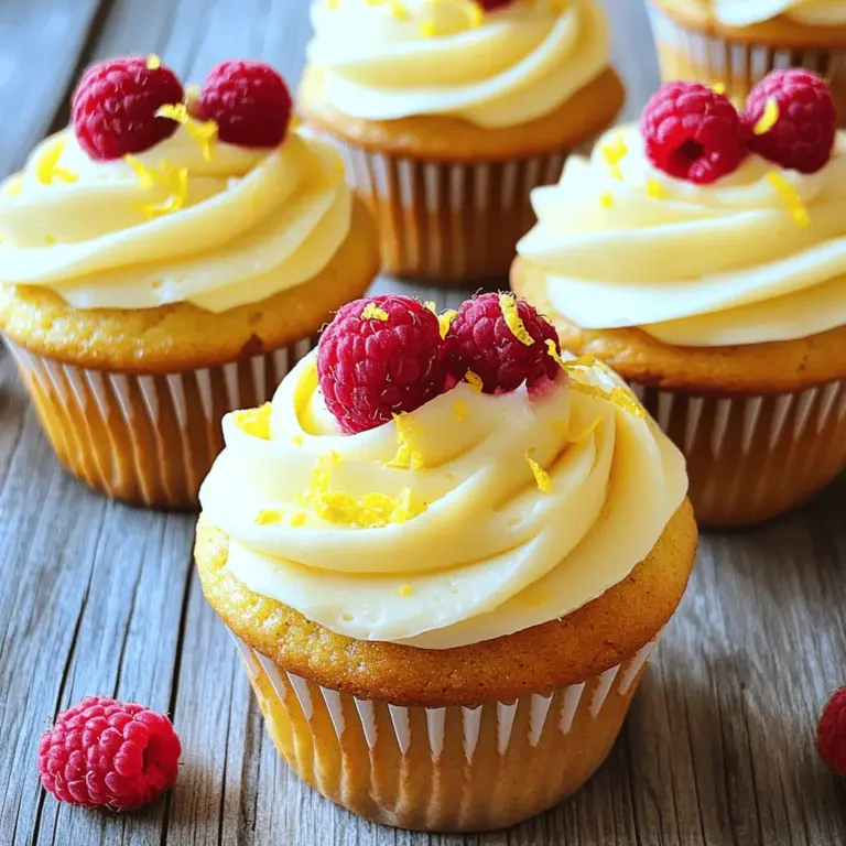 The magic of Raspberry Lemon Heaven Cupcakes lies in their fresh and vibrant ingredients. These cupcakes burst with the flavors of ripe raspberries and zesty lemons.