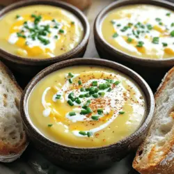 To make a great creamy potato soup, you need a few key ingredients. The first is potatoes. I suggest using four medium potatoes, peeled and diced. This gives the soup its hearty base. You also need one medium onion, diced, to add sweetness. Two cloves of minced garlic bring in a rich flavor.